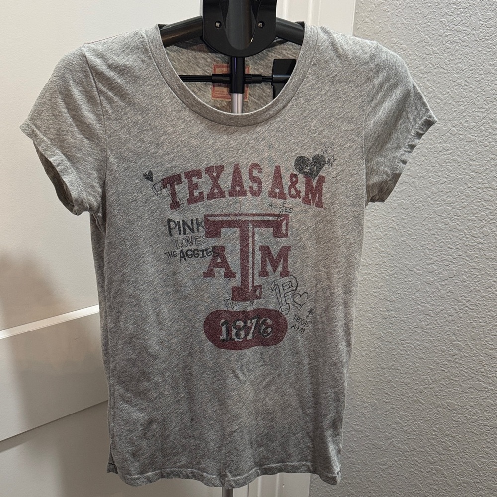Victoria's Secret Texas A&M Graphic Tee - Heather Gray